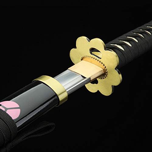 Auway Zoro Katana,Fully Handmade 1045 Carbon Steel Real Japanese Katana,One Piece Roronoa Zoro Samurai Sword #TOP3