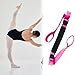 kowaku Yoga Strap Yoga Stretching Strap Pilates Flexibility Elastic Workout Portable Adjustable Multipurpose Gymnastics Stretch Band, Rose Red