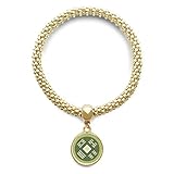 Material: Metall DIYthinker Damen Kupfer Cash-China-Muster Goldene Armband Laufende Anhänger Schmuck-Kette