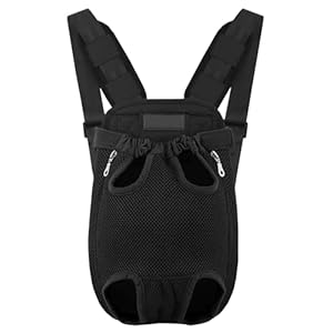 Dog Backpack Carrier – Adjustable Pet Cat Dog Carrier Backpack Travel Bag for Front and Back– Easy-Fit for Traveling Hiking Camping for Small Medium Large Dogs Cats Puppies (Black, M)