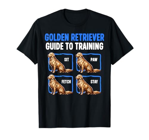 Golden Retriever Guide to Training Sit Paw T-Shirt