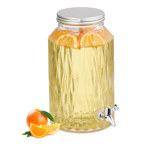 Distributeur de boisson géométrique transparent de 5l pour buffet élégant
