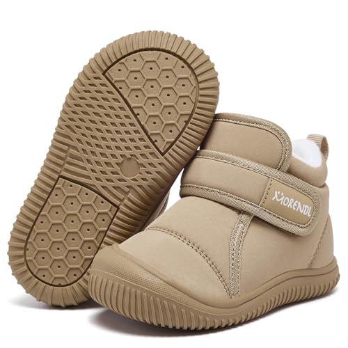 MORENDL Toddler Snow Boots Baby Booties Infant Winter Shoes First Walking Shoes