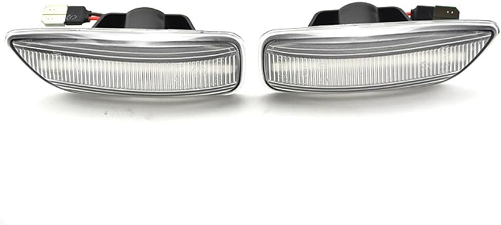 LED Dynamic Turn Signal Light Side Mirror Sequential Lamp Blinker Indicator Compatible with XC90 S80 XC70 V70 S60 2001-2009 (White)