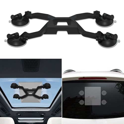 Starlink Mini Mount for Car, Suction Cup Mount 360° Adjustable - Compatible with Starlink Mini Roof/Windshield/Sunroof - Secure & Stable Satellite Signal for RV, Boat, SUV, Van Road Trips (Black)