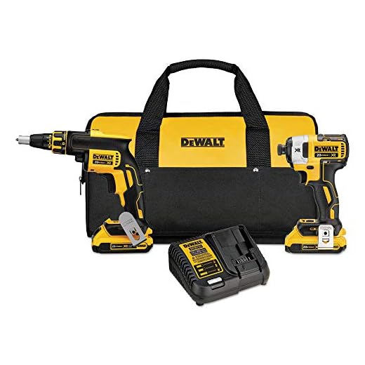 DEWALT 20V MAX* XR Drywall Screw Gun & Impact Driver Kit, 2.0-Amp Hour (DCK267D2)