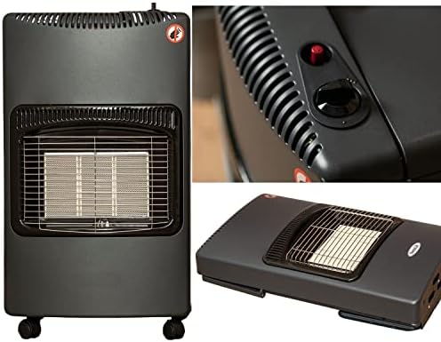 Yorkshire Homeware Portable Gas Cabinet Heater Free Standing Calor Butane  Fire Wheels Comes With Free Hose and Regulator 4.2kw Foldable Design Black  : Amazon.co.uk: Garden