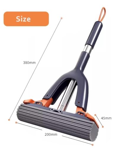 Image of Mini Sponge Mop with Super Absorbent Refills | Self-Squeeze Butterfly Mop for Floor, Tile, Glass & Wall Cleaning