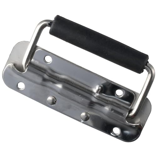 Image of 2pcs Spring Loaded Case Handle, 304 Stainless Steel Surface Mount Chest Handle with Rubber Grip,120mm