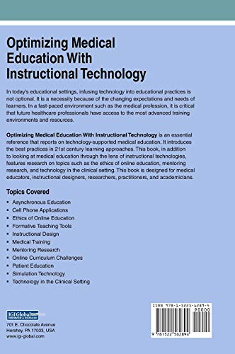 Optimizing Medical Education With Instructional Technology (Advances In Medical Education, Research, And Ethics) #TOP1