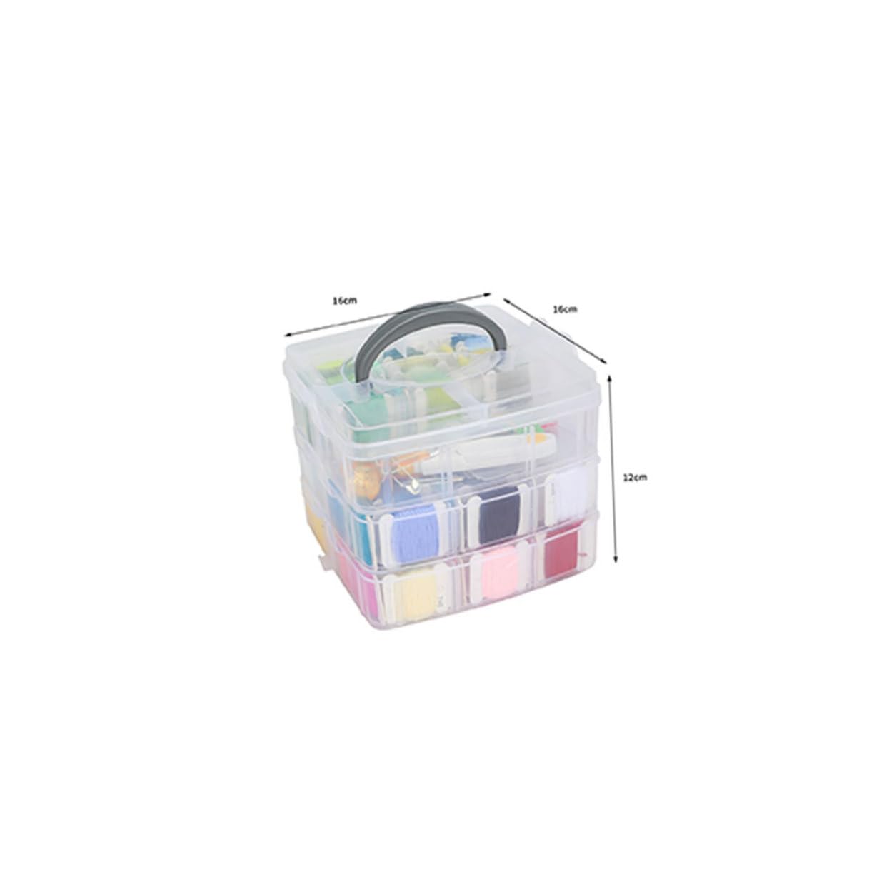 LOLIPPYY 1juego Herramientas De Bordado Con Hilos Coloridos y Accesorios Caja De Almacenamiento Para Diy Costura Casa Mujeres y Niñas