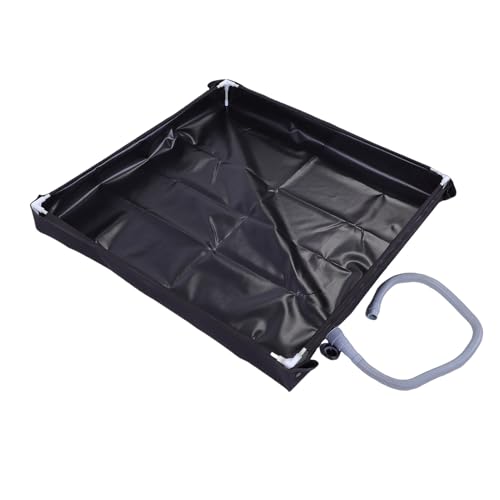 Bandeja de ducha portátil, plegable, accesorio móvil para ducha, adecuada para tiendas de campaña, casas rodantes y playas, 31.5 x 31.5 x 3.9 pulgadas