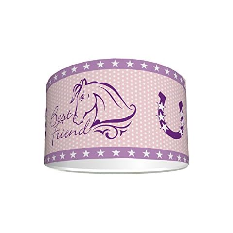 Kinderzimmer Lampenschirm"Pink Horse World" KL25 | kinderleicht eine rosa Pferde-Lampe erstellen | als Steh- oder Hängeleuchte/Deckenlampe | perfekt für Pferde-begeisterte Mädchen Cover
