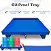 Stainless Steel Oil Drip Tray, Drip Pan with Drain, Leakproof Oil Barrel Storage Pallet with Universal Wheels for Warehouses, Factories, Industrial Sites(Silver,125x65x7cm/49x25.6x3in)