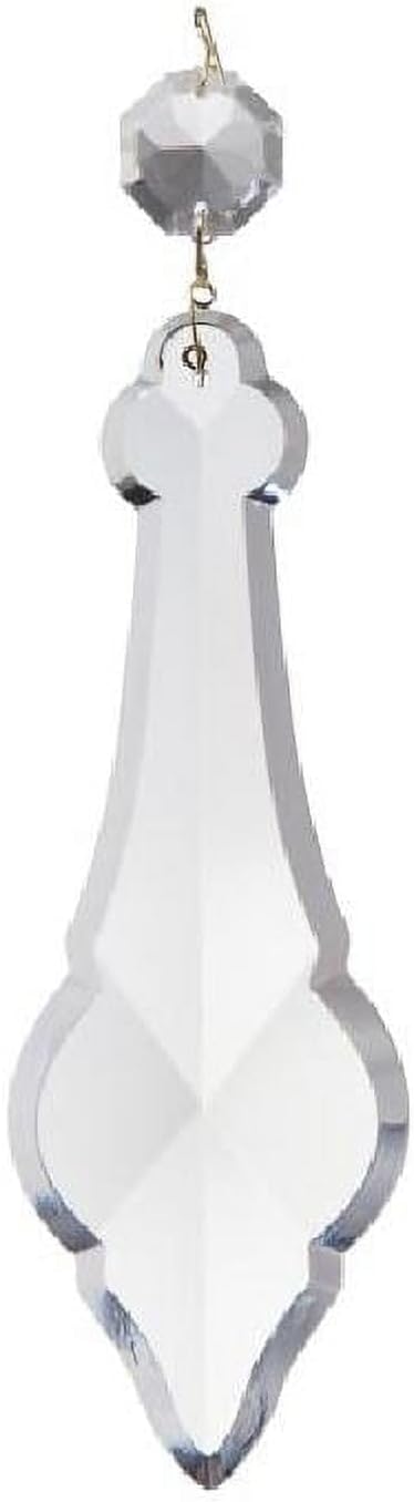 B&P Lamp® 6 1/4" Clear Flat Crystal, Magnum Pendalogue