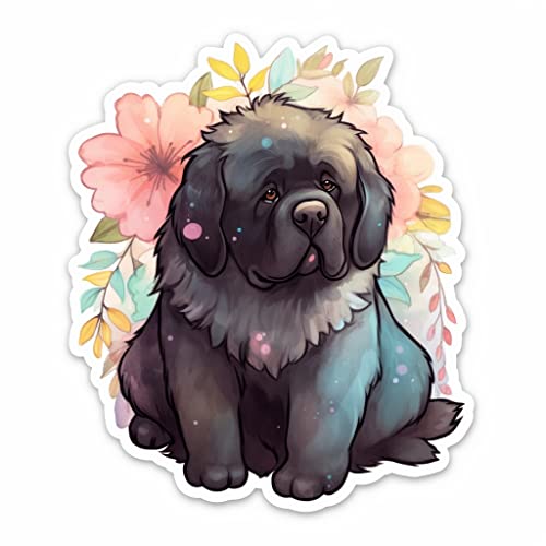Image of Yoonek Graphics Newfoundland Dog Vinyl Decal Sticker for Car, Laptop, Tumbler, More. #009748-6