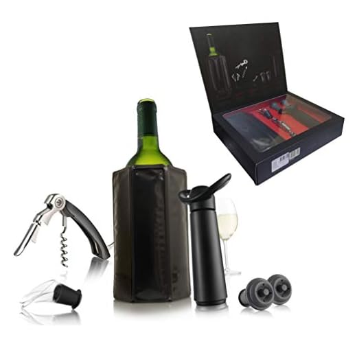 Vacu Vin Profi Basis Weinset Weinzubehör, Kunststoff, schwarz, normal