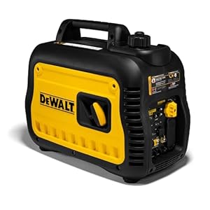 DeWalt 2,500 Starting Watt Portable Inverter Generator, Gas Powered, CO Protect Carbon Monoxide Detection, 8 Hour Runtime, Quiet Operation, Compact Lightweight Design, Home Backup RV Camping Jobsite