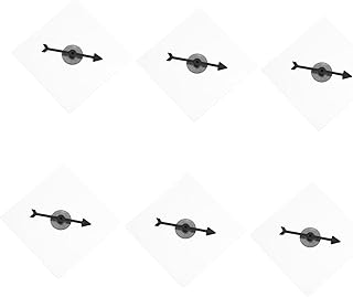 6pcs Game Spinners Transparent Game Turntable Chess Board for Kids Tabletop Accessories Plastic Wheels Dry Erase Toy Clear Transparent Spinners for Math Games Black Children Game Arrows Pp Prize