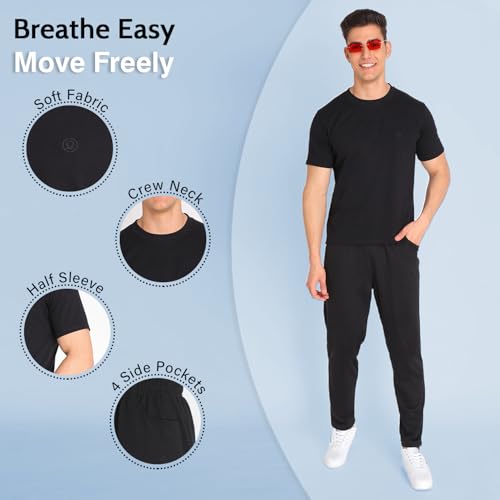 Image of CHKOKKO Men Training Suit Casual Summer Track Suit Co-Ord Sets