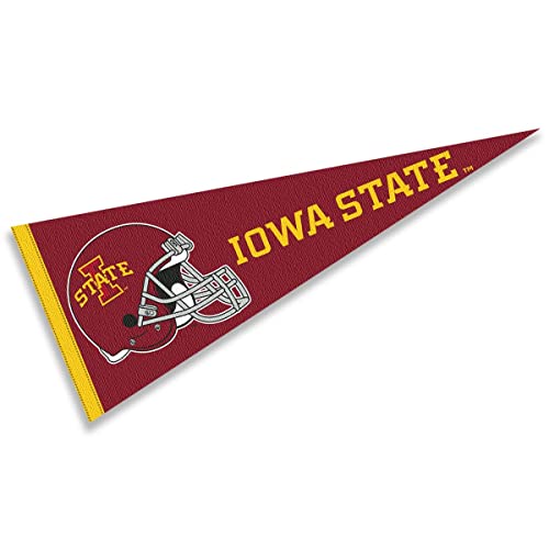 College Flags & Banners Co. Iowa State Cyclones Football Helmet 12 in X 30 in Pennant
