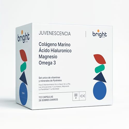 Gestión de la Edad - Colágeno Marino + Ácido Hialurónico + Magnesio + Omega-3 - sin GMO,...