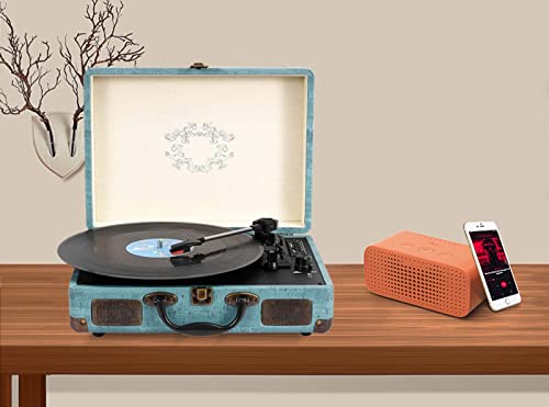 Tourne-Disque Portable Vintage, Portable Platine Vinyle à Trois Vitesses 33/45/78 TR/Min, Tourne-Disque Bluetooth avec 2… - Les Beatles, Paul McCartney, John Lennon, RIngo Starr, George Harrison Tourne-Disque Portable Vintage, Portable Platine Vinyle à Trois Vitesses 33/45/78 TR/Min, Tourne-Disque Bluetooth avec 2… – Image 8