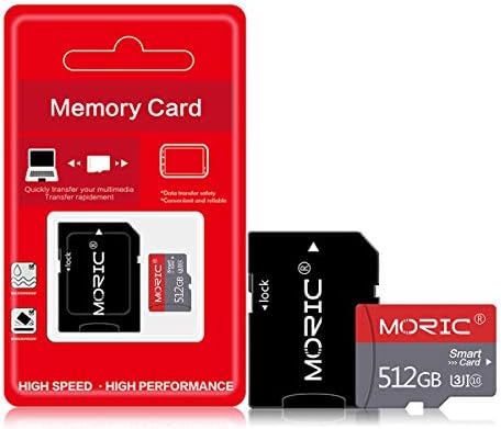 512GB Micro SD Card with Adapter 512GB High Speed Memory Card Class 10 for Game Console,Android Smartphone,Tablet and Drone