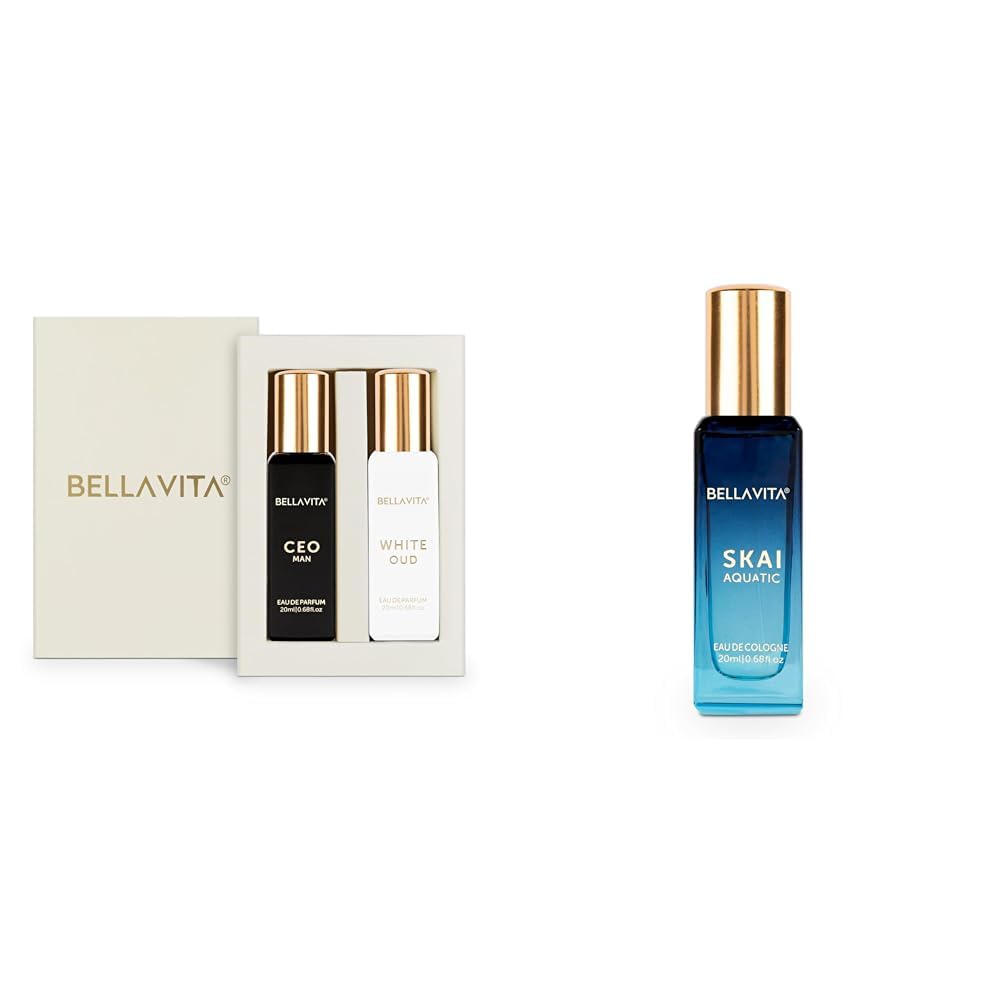 Bella Vita Luxury Ceo Man & White Oud Unisex Combo With Tonka Agarwood & Orange Woody Pack Of 2 20 Ml Each Skai Aquatic Unisex Liquid Eau De Cologne