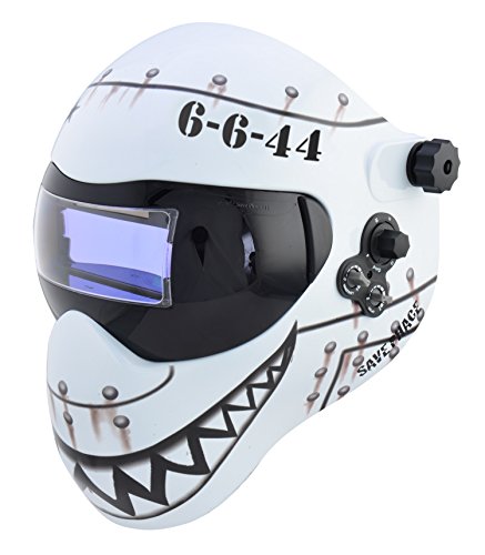 Save Phace Auto Darkening Welding Helmet D-Day Efp E Series - Ear To Ear Vision Welder Hood Grinding Mask With External 2 X 4" Adjustable Adf For Smac/Mig/Tig/Spot - 2 Sensors Solar Powered (3012602) #TOP1