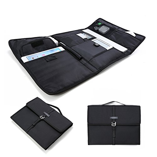 BAGSMART Electronic Organizer Slim Laptop Briefcase for 13'' MacBook, iPad, Kindle, Black