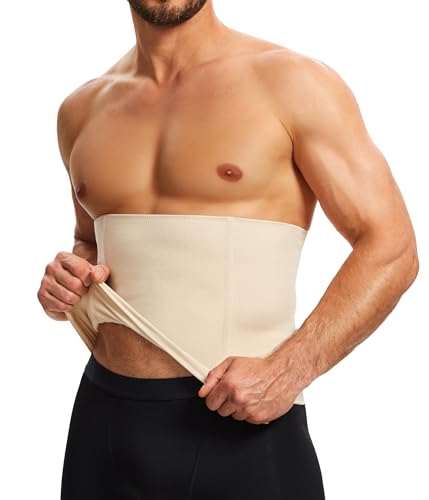 TAILONG Mens Waist Trainer for Belly Fat - Seamless Stomach Shapewear Tummy Control Invisible Slimming Body Shaper Girdle Fajas para Hombres Beige