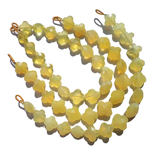 Perles d'opale jaune naturelle 10mm fleur à facettes pour fabrication bijoux
