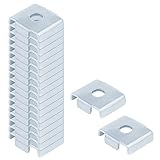 20 Pcs Square Washers Accept 1/2' Bolt, Flat Saddle Washer for 1-5/8' Strut Channel