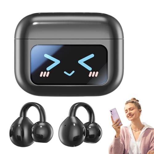 Cuffie con cancellazione del rumore - wireless leggeri a clip portatili aperti con schermo tattile traduttore ad alta fedeltà per corsa esercizio ciclismo viaggi sport E