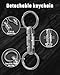 MecArmy CH24 Titanium Double-Ended Quick Release Keychain, One-Pull Detachable Key Ring Clip for EDC & Car Fob, Lightweight Key Chain Holder for Women Men, Safely Lock & Pocket Modular Connector
