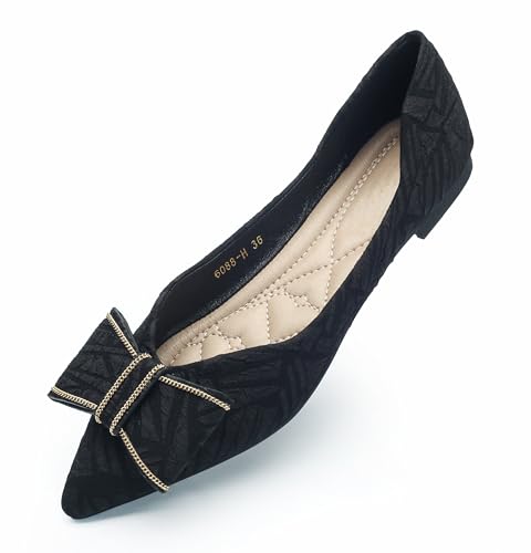 Flats for Womens Pointed Toe Ballet Flats, Bowknot Ballet Flats, Comfort Pointed Toe Dress Shoes3