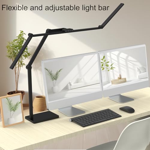 Image of Omorepa 36W 3000LM Ultra Bright Architect Desk Lamp with Base, 47.4Inches Wide Tall Overhead Desk Light for Home Office, Dimmable Table Light with Remote for Desktop Working,Drafting,Reading