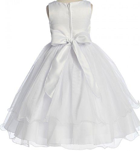 Double Layer Tulle Embroidery Little Flower Girls Communion Dresses2