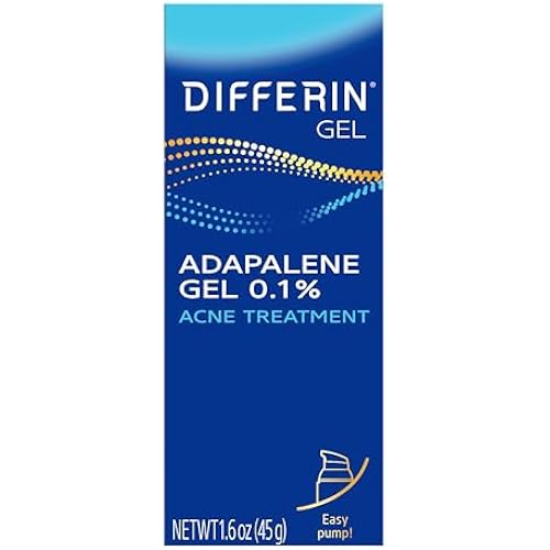 Differin Acne Retinoid Treatment Gel, 0.1% Adapalene, 45g Pump