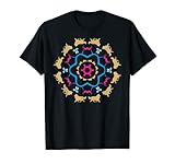 Running Shetland Sheepdogs in a Flower Design - T-Shirt