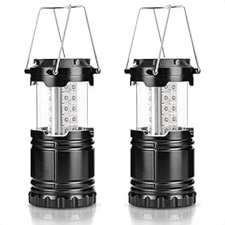 Portable LED Camping lamp with Foldable Hook, Battery Powered Waterproof Lamp,Camping Lantern for Home Garden shed Hiking Fishing Emergency, Hurricane Power Outages2pcs LED