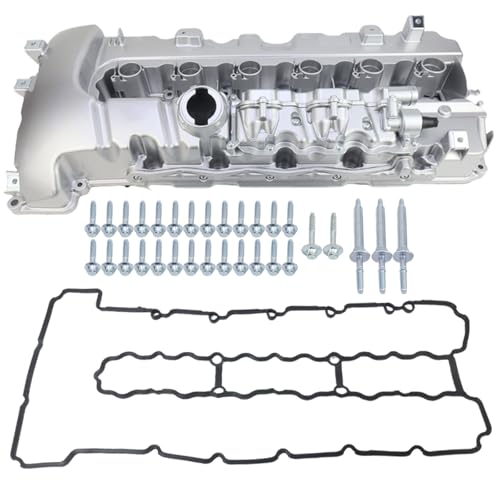 Image of Aluminum Valve Cover W /Gasket & Bolts for BMW 1 Series M 135i 135is 325i 335i 335is 335xi 535i 535xi 740i 740Li M135i M140i M235i M240i M2 X6 Z4, Replaces 11127565284 11127565286