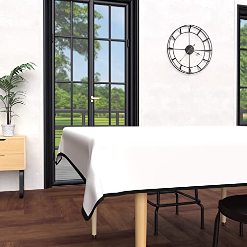 Soleil d'ocre Mantel Boheme Antimanchas de Microfibra Lavada, Rectangular, Blanco, 140 x 240 cm