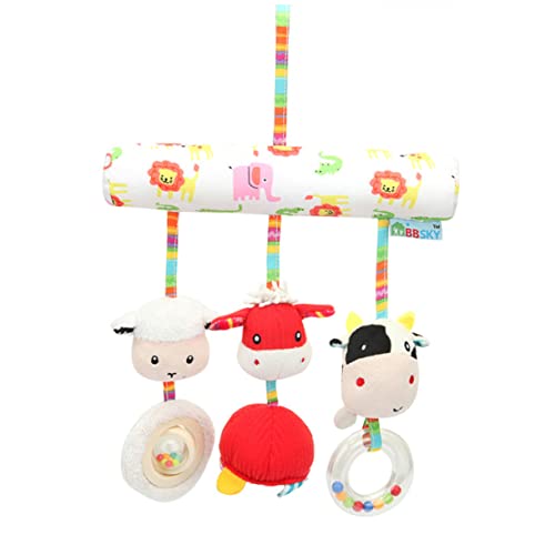 FOYTOKI ベビーベッドのおもちゃ レールのおもちゃ 動物 追跡 赤ちゃん