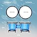 Soulmate Bongo Drum Set for Adults Beginners Kids 6” and 7” Bongo Set Professionals Transparent Cavity and Metal Bongos Drum Percussion Instrument with Tuning Wrench (Blue)