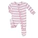 KicKee Pants Baby Girls' Footie, Lotus Stripe, 0-3 Months