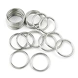 Hamineler 20 PCS Smoothing Welded 304 Stainless Steel O-Ring Welded Round Rings for Camping Belt, Dog Leashes, Luggage Accessories (4mm×20mm ID)