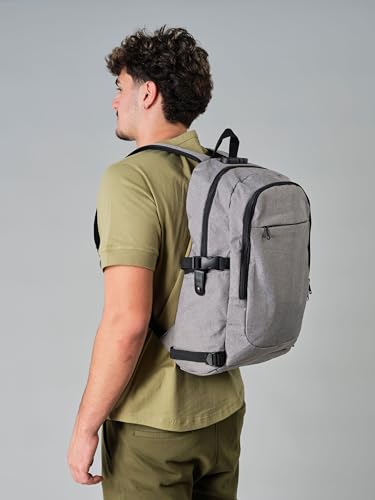 Varietyathletics 19" Laptop Backpack and Organizer Case Set USB Headset Port Anti-Theft Waterproof Travel Work College (Grey)4