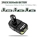 2Pack P108 P102 3.6Ah Replacement for Ryobi 18V Battery and P117 Charger Combo Compatible with Ryobi 18 Volt Battery P103 P104 P105 P107 P109 P190 P191 P122 Cordless Tool